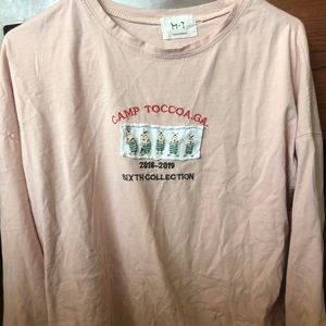 Light pink stitch long sleeve